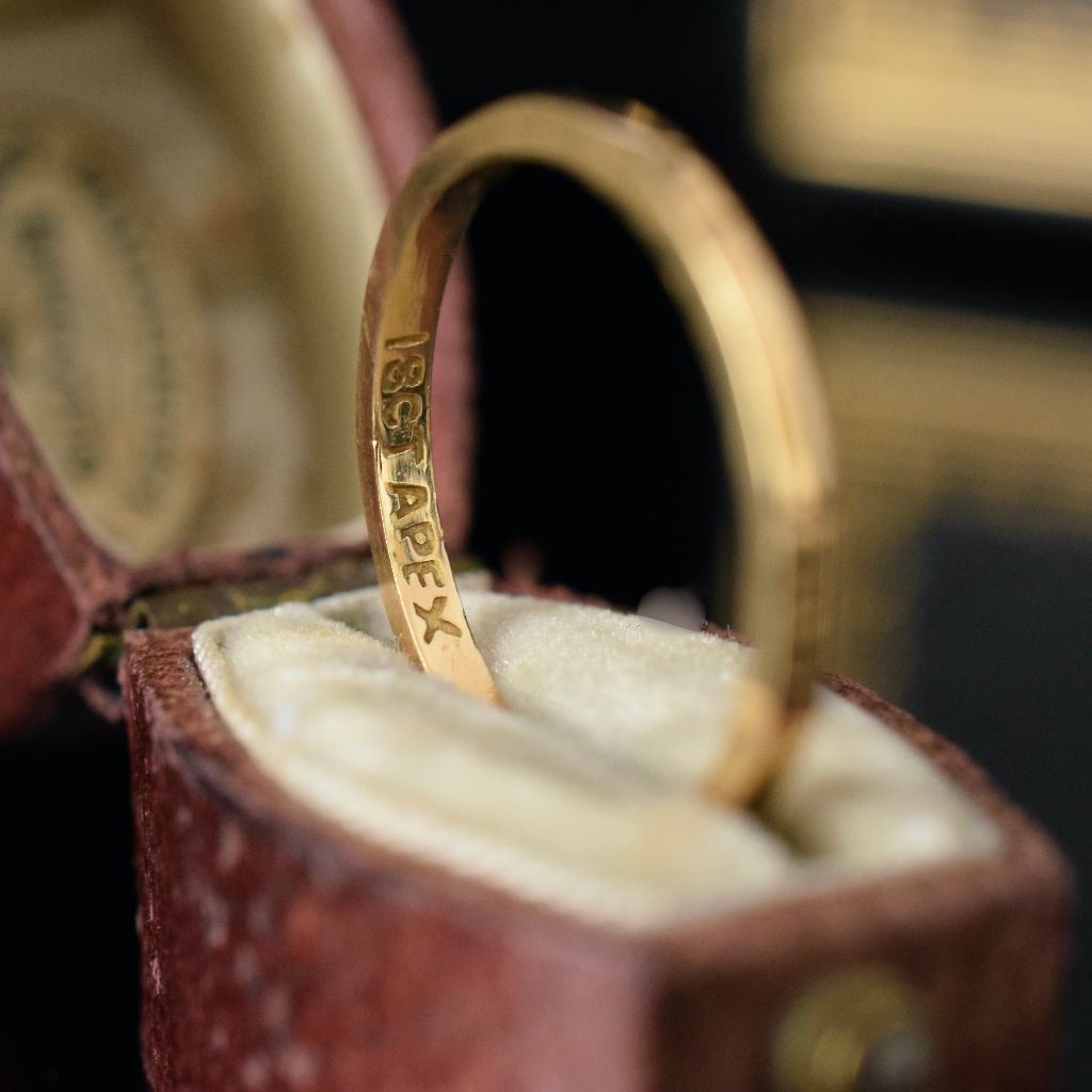 Vintage Australian 18ct Yellow Gold Wedding Ring/ Band by ‘Apex’ (Rodd) Circa 1940