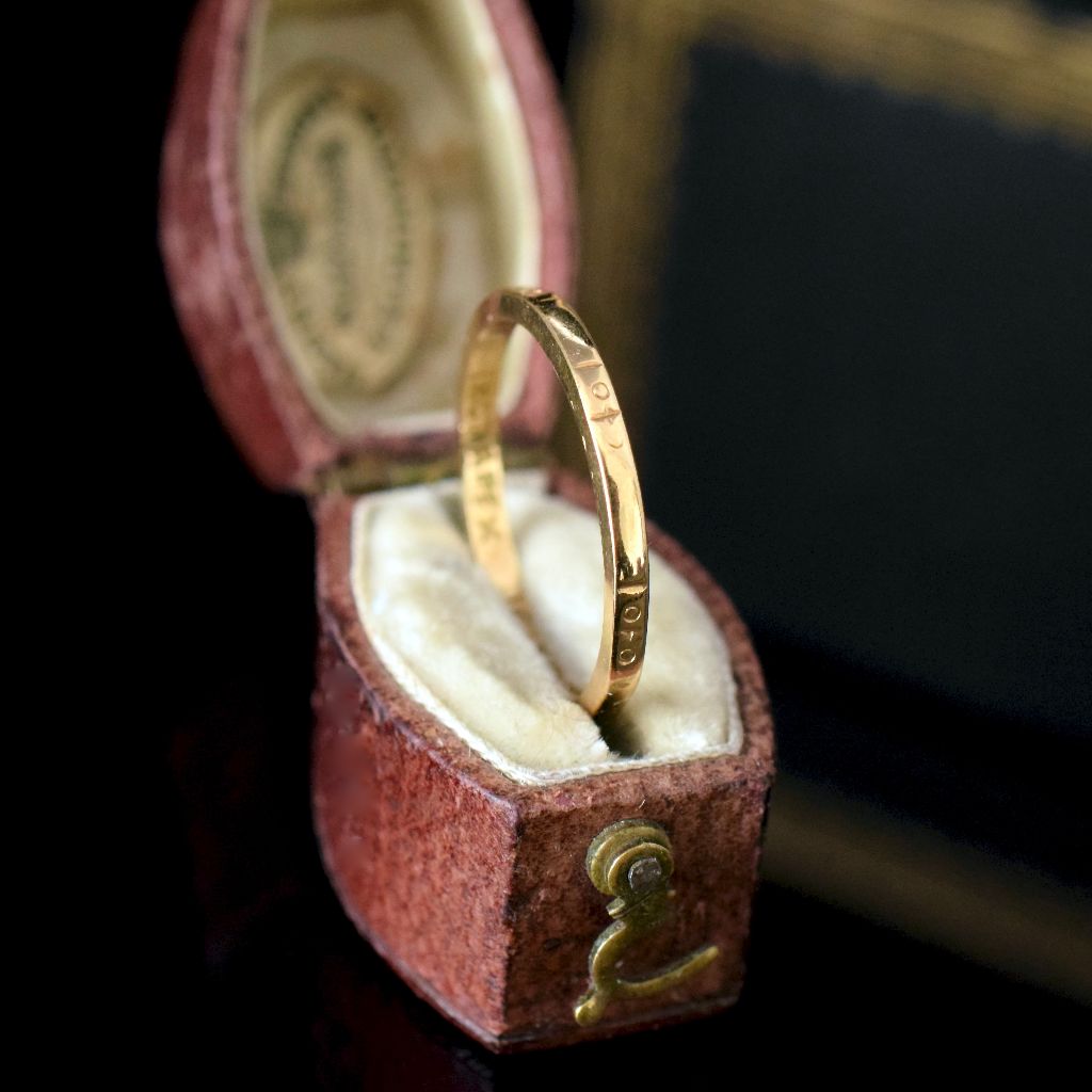 Vintage Australian 18ct Yellow Gold Wedding Ring/ Band by ‘Apex’ (Rodd) Circa 1940