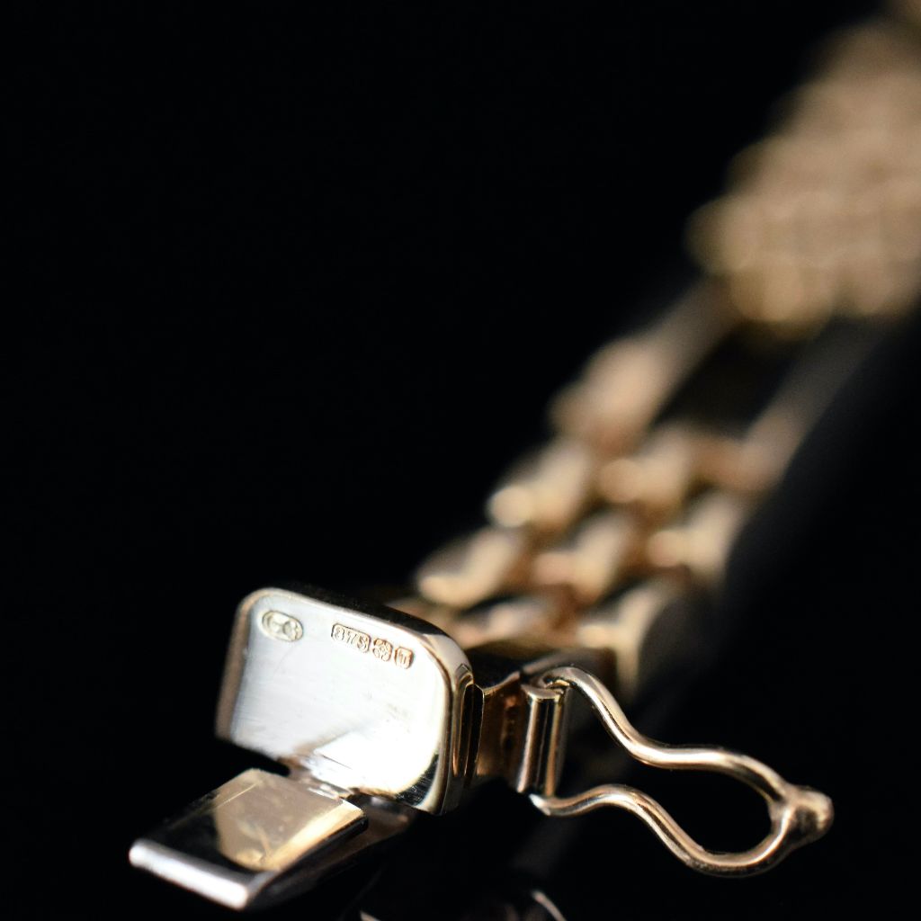 Vintage 9ct Yellow Gold ‘Gate-link’ Collar Necklace London 1993