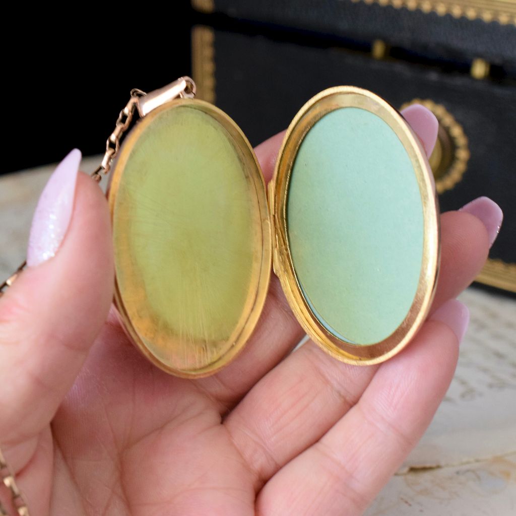 Antique Australian 9ct Rose Gold Locket By Willis and Sons Circa 1919