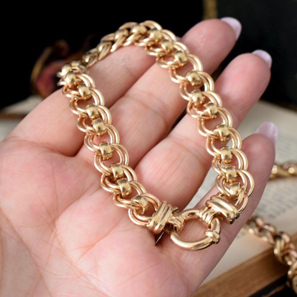 Modern 9ct Yellow Gold ‘Rollo’ Bracelet 29.16 Grams