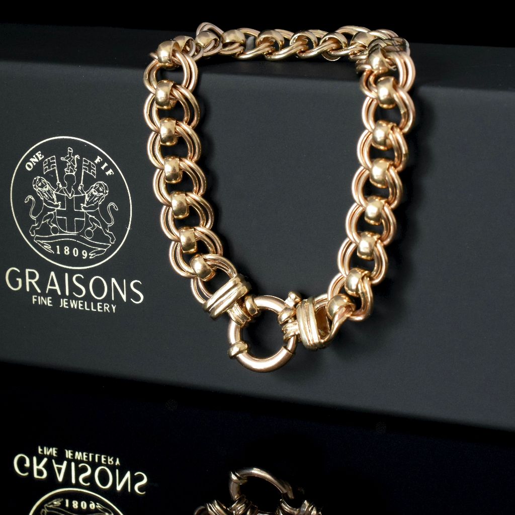 Modern 9ct Yellow Gold ‘Rollo’ Bracelet 29.16 Grams