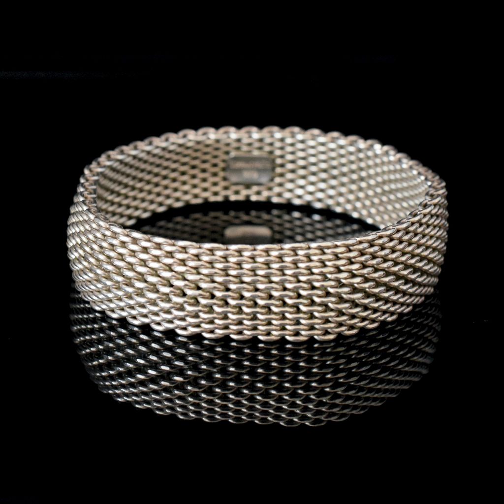 Tiffany & Co. Sterling Silver ‘Somerset’ Mesh Bracelet