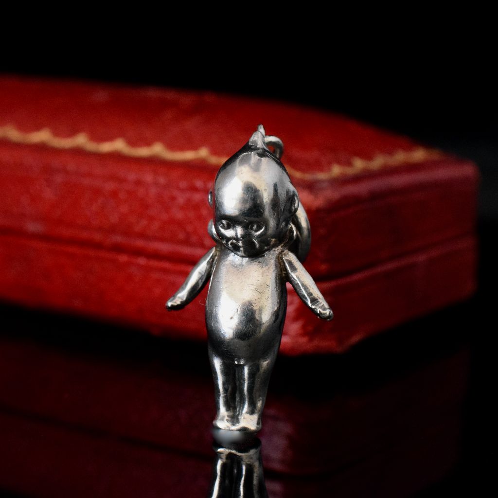 Petite Antique Sterling Silver ‘Kewpie’ Charm Circa 1915