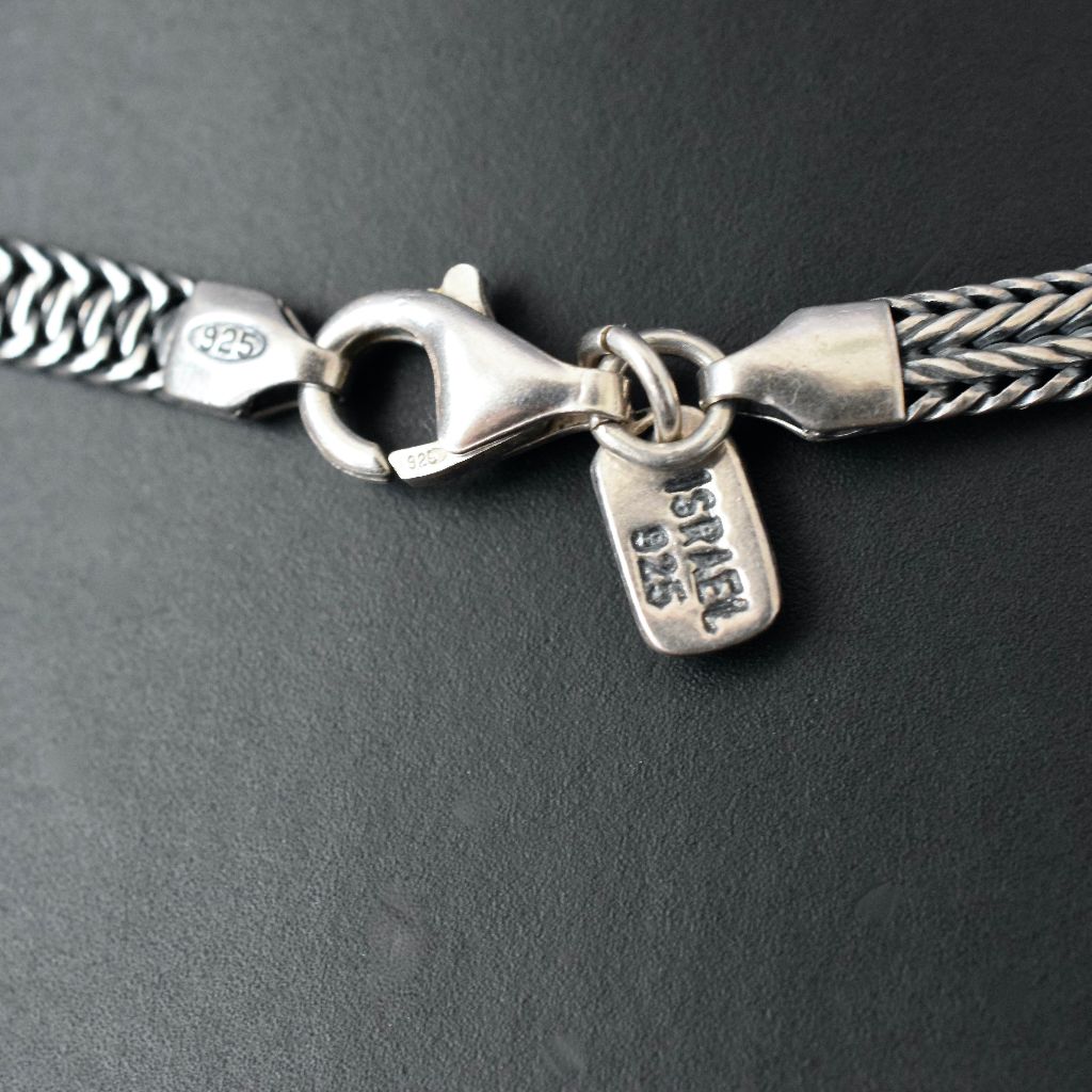Vintage Sterling Silver Collar Style Necklace Made In Israel