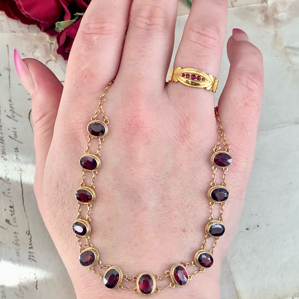 Antique Victorian Australian 15ct Gold Ruby Ring By Aronson & Co.