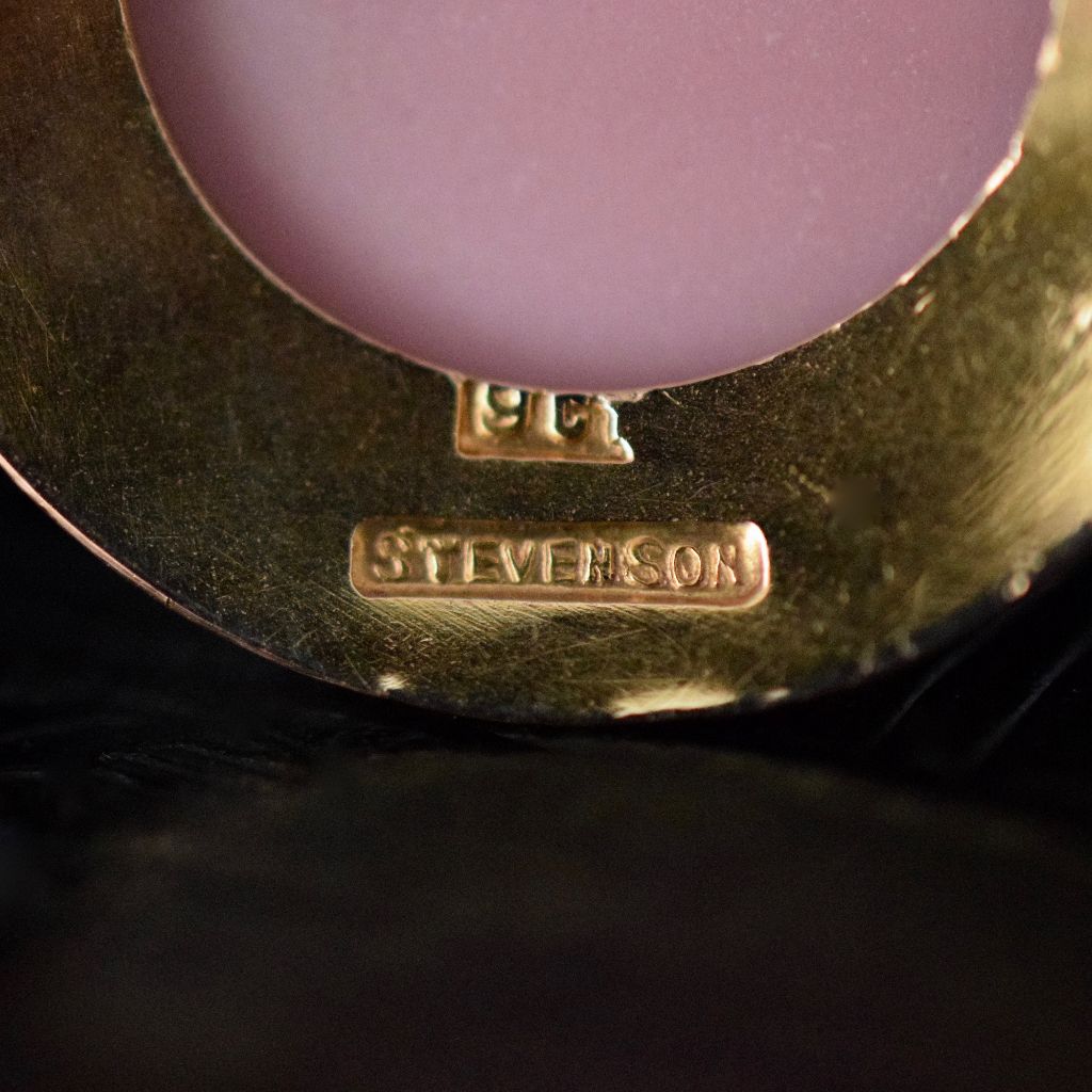 Antique Australian ’Stevenson’ 9ct Yellow Gold Cameo Brooch Circa 1910