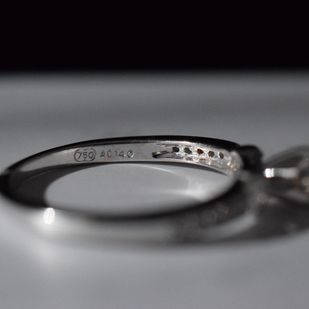 Modern 18ct White Gold Diamond Engagement Ring