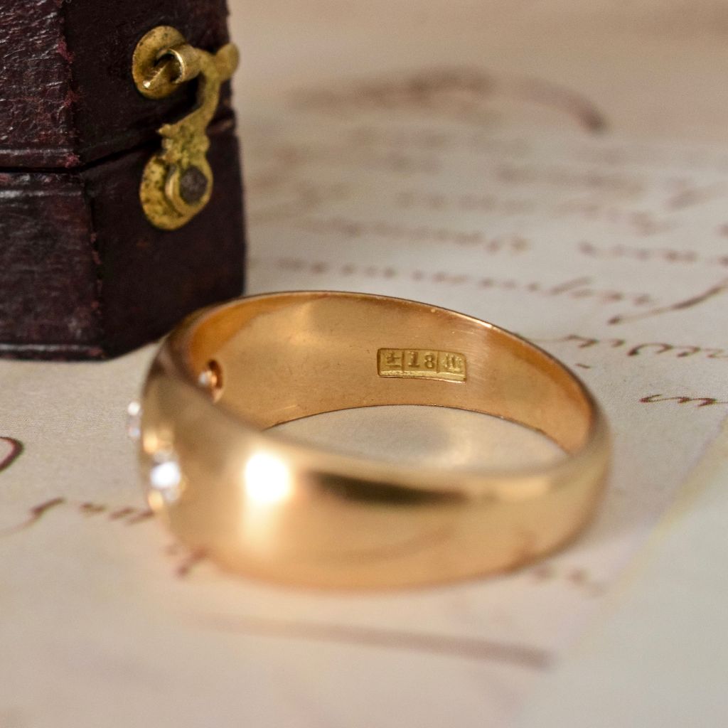 Antique Australian 18ct Gold Diamond ‘Gypsy’ Ring by Larard Bros circa 1900