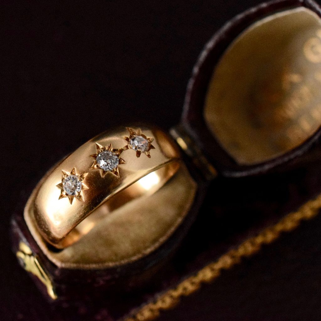 Antique Australian 18ct Gold Diamond ‘Gypsy’ Ring by Larard Bros circa 1900