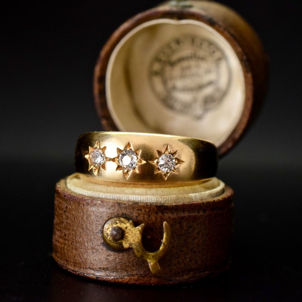 Antique Australian 18ct Gold Diamond ‘Gypsy’ Ring by Larard Bros circa 1900