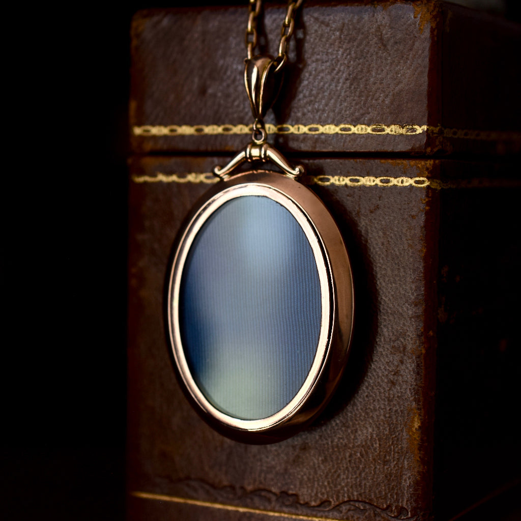 Antique 9ct Rose Gold Double Sided Locket Circa 1910