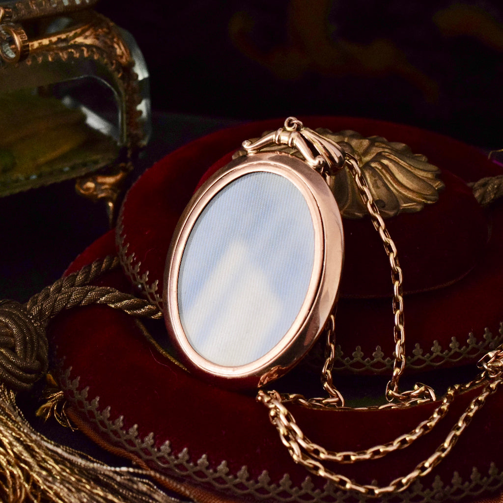 Antique 9ct Rose Gold Double Sided Locket Circa 1910