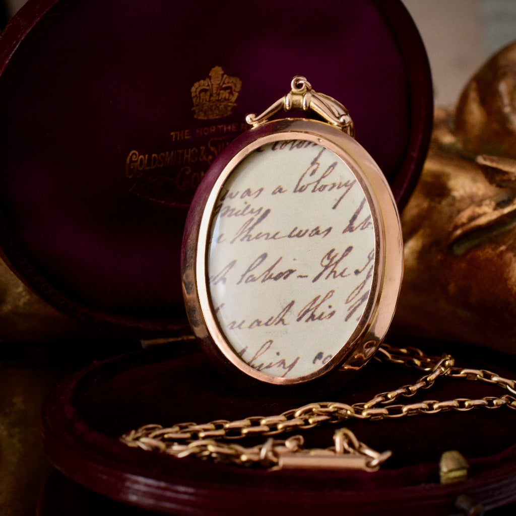 Antique 9ct Rose Gold Double Sided Locket Circa 1910