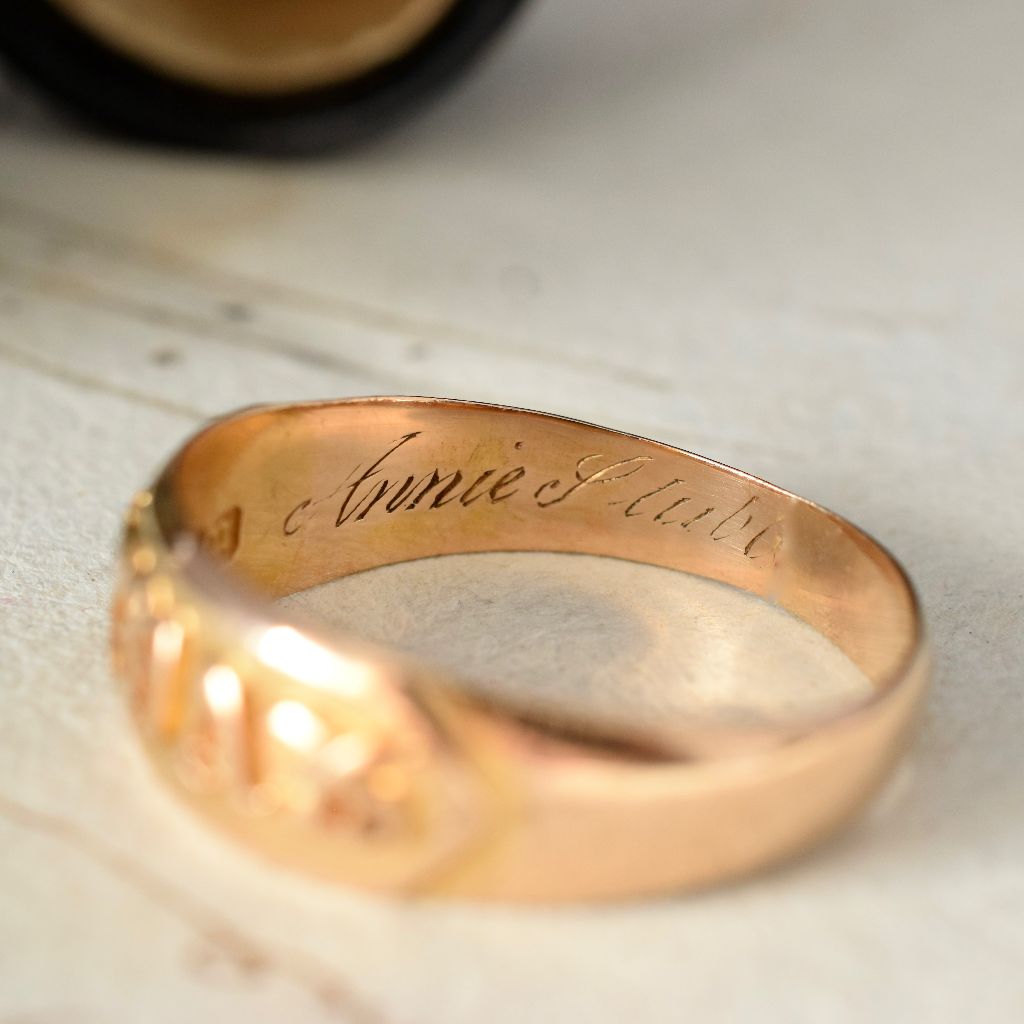 Antique Victorian 18ct Yellow Gold ‘Mizpah’ Ring - 1894