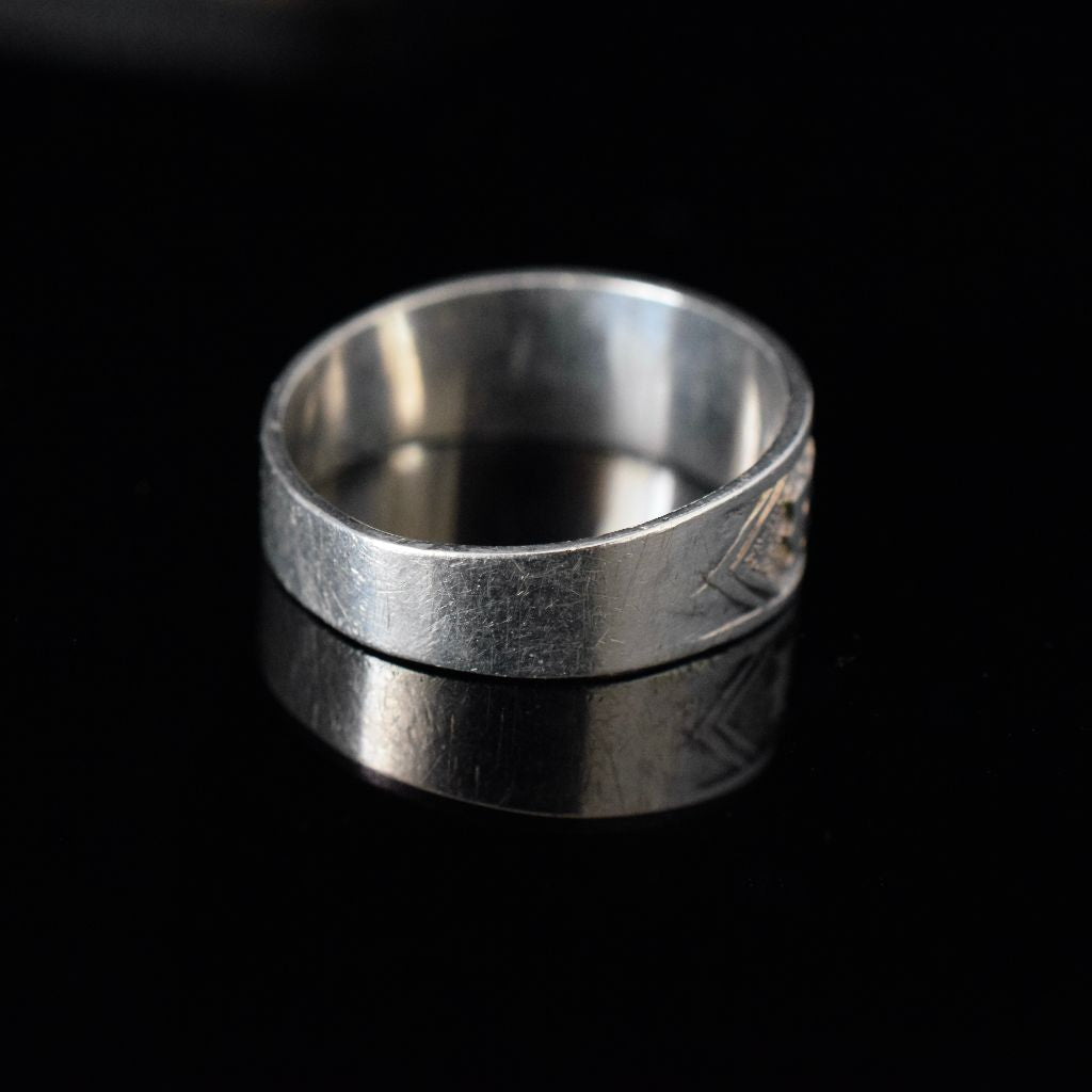 Antique Victorian Sterling Silver ‘Mizpah’ Ring Birmingham 1887