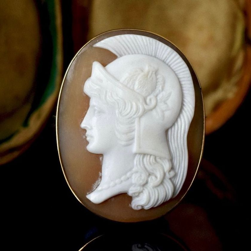 Antique Australian 15ct Rose Gold ‘Minerva’ Cameo by Larard Bros Circa 1900