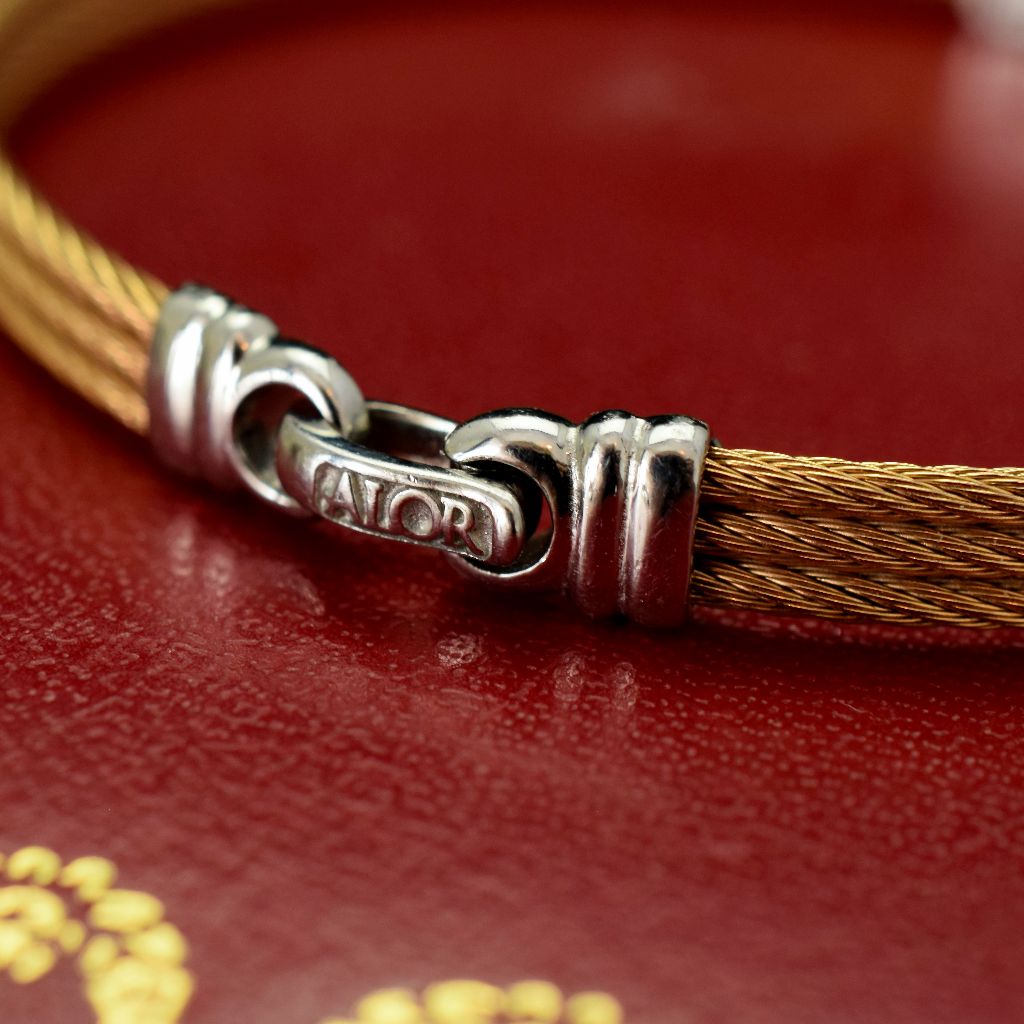 Modern Bracelet by ‘Alor’ 18ct, Diamond And Stainless Steel