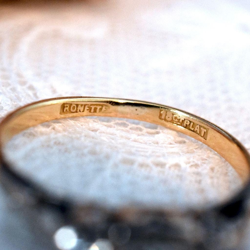 Mid Century 18ct Platinum Diamond Trilogy Ring