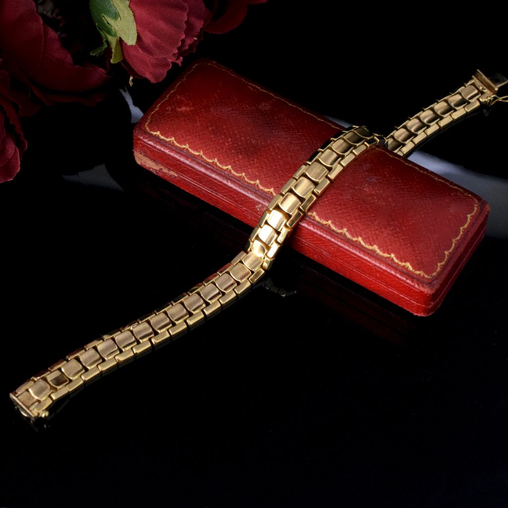 Superb 18ct Yellow Gold Fancy Link Articulated Bracelet 23.41 Grams