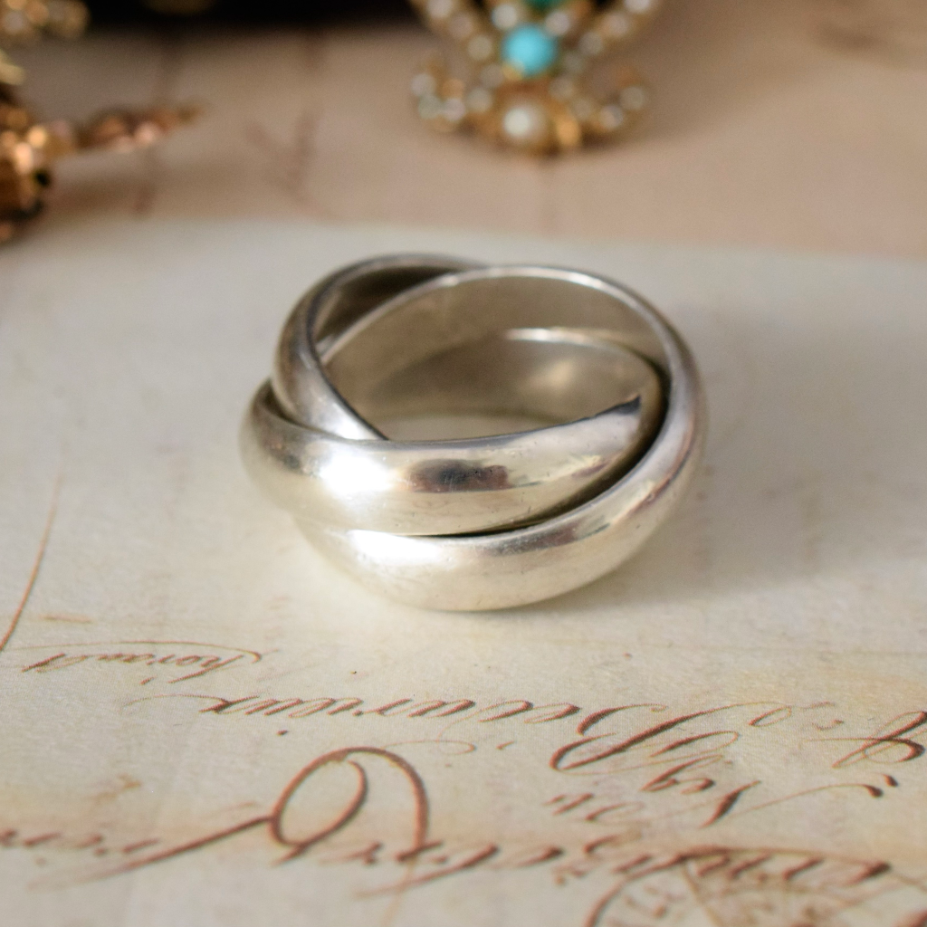 Vintage Sterling Silver Russian Wedding Ring 12.7 Grams