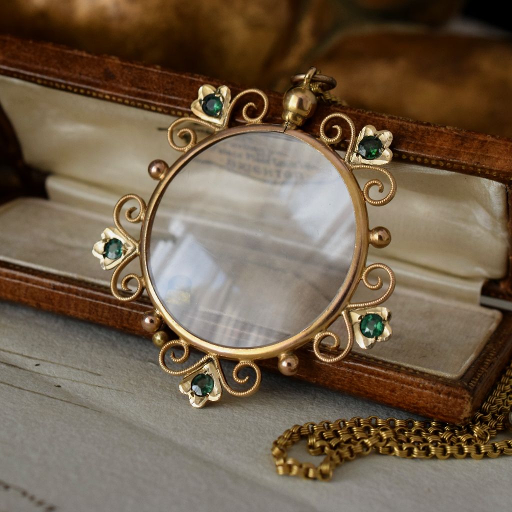 Antique Australian 9ct Gold Double Sided Photo Locket by Robert Rollason Circa 1905