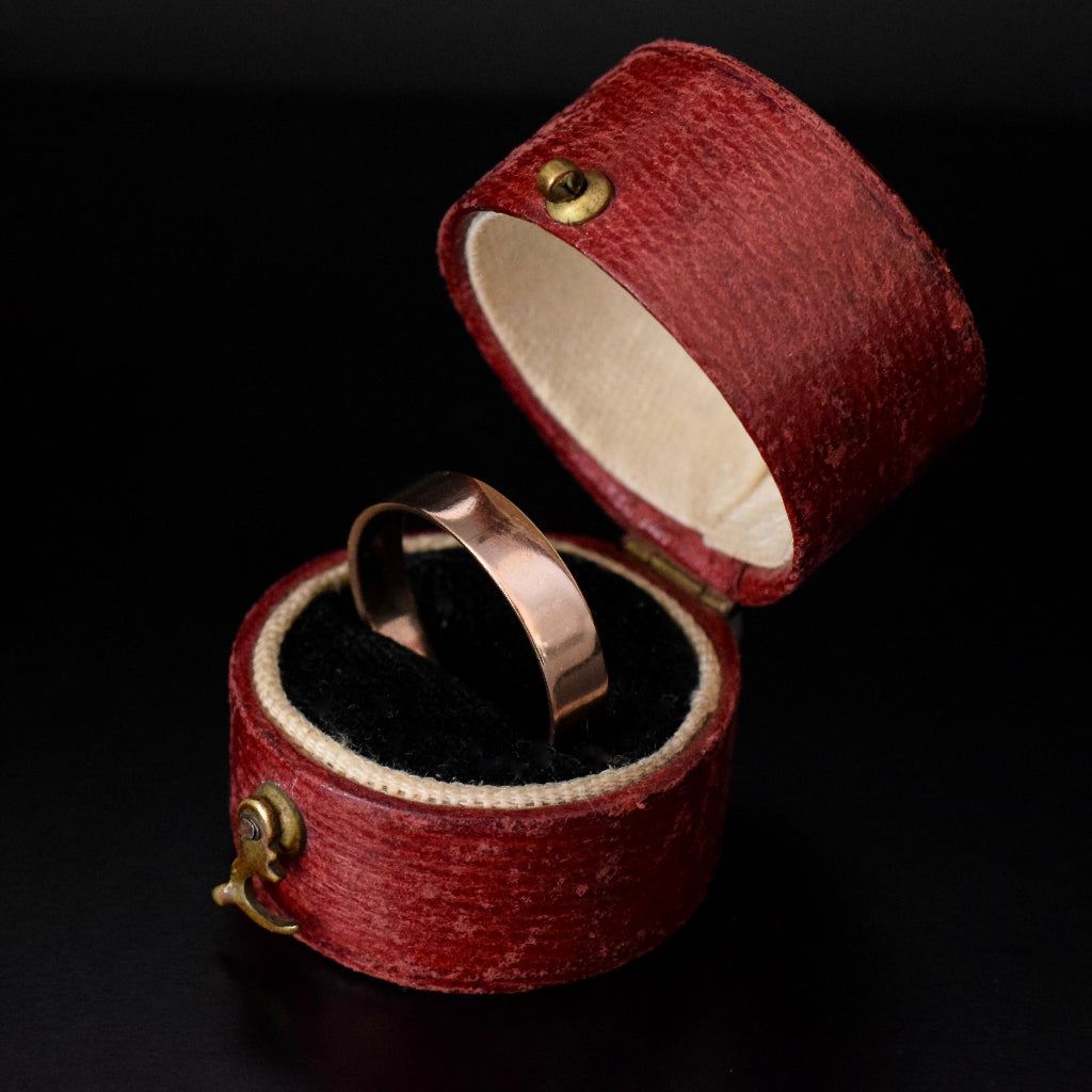 Antique 9ct Rose Gold Band by Aronson and Co Circa 1915