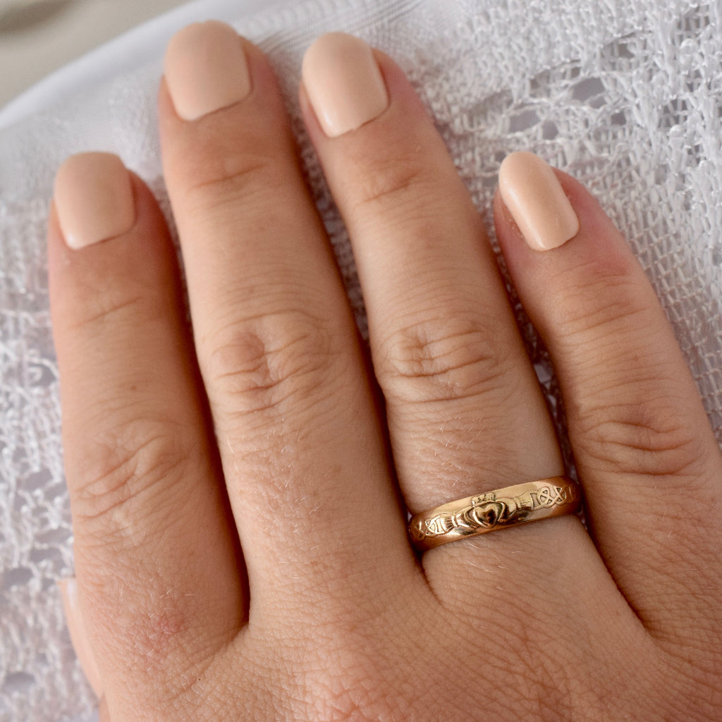 Irish 9ct Yellow Gold Claddagh Ring