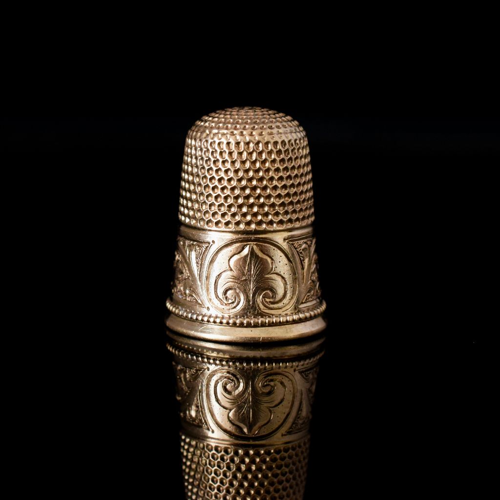Antique Edwardian 9ct Yellow Gold Thimble Circa 1905
