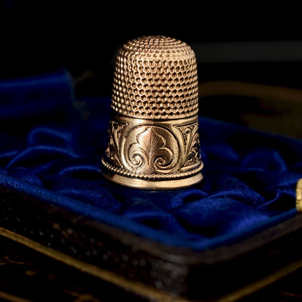 Antique Edwardian 9ct Yellow Gold Thimble Circa 1905