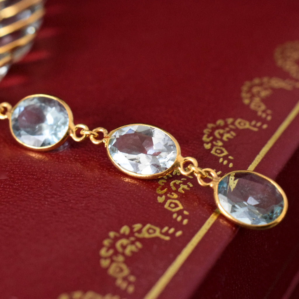 Extraordinary Natural Aquamarine 14ct Gold Necklace