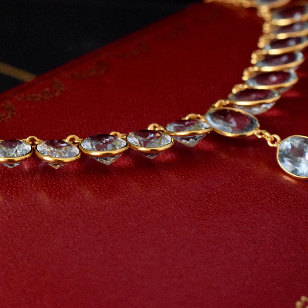 Extraordinary Natural Aquamarine 14ct Gold Necklace