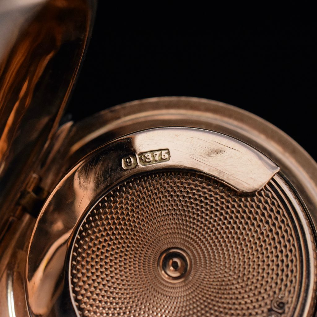 Edwardian 9ct Rose Gold Sovereign Case Chester 1907
