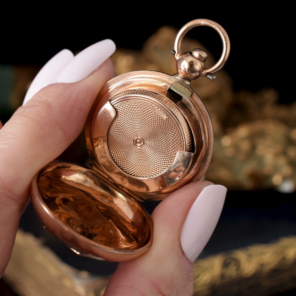 Edwardian 9ct Rose Gold Sovereign Case Chester 1907