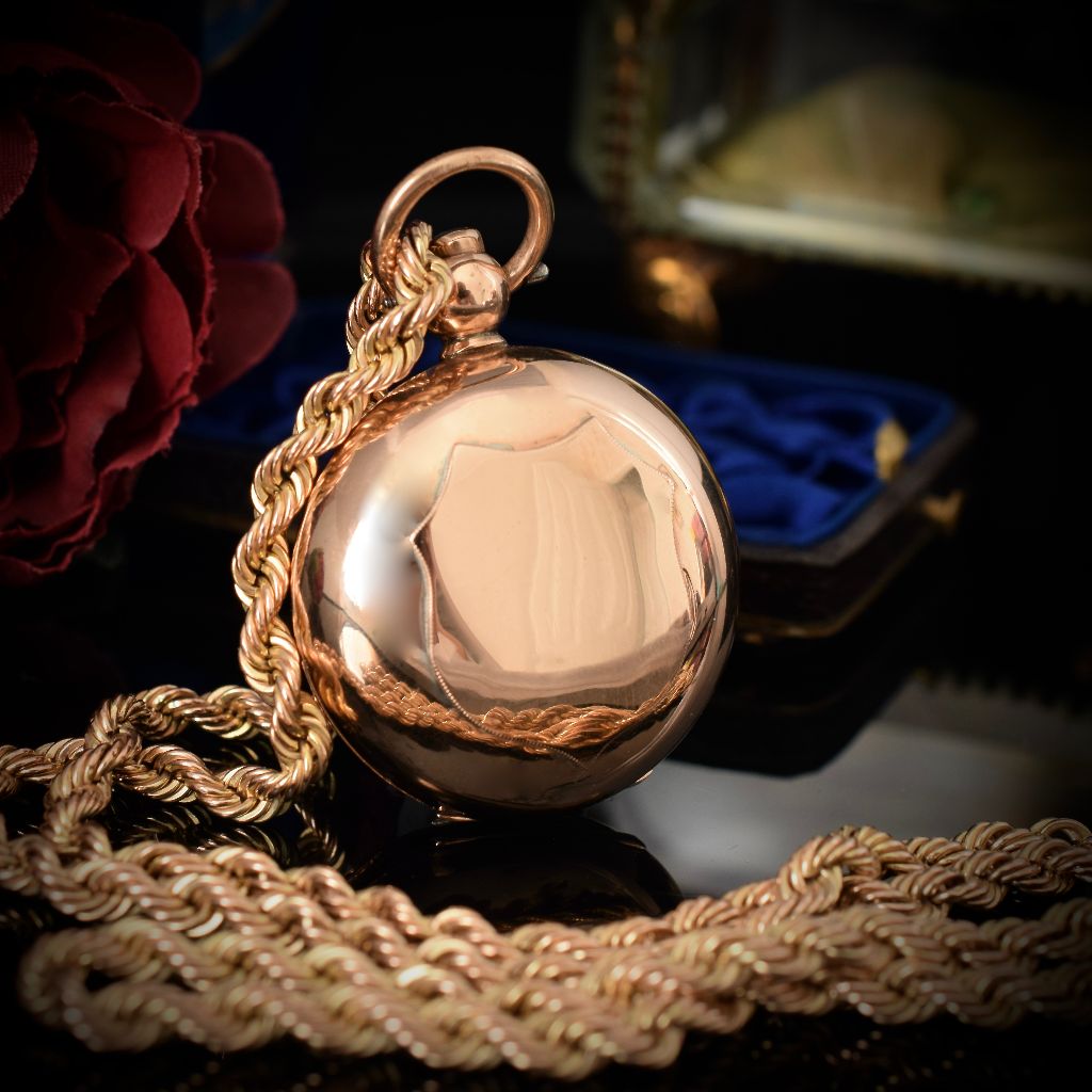 Edwardian 9ct Rose Gold Sovereign Case Chester 1907