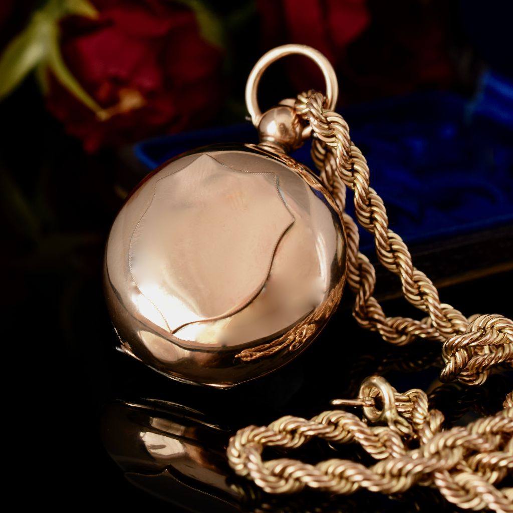 Edwardian 9ct Rose Gold Sovereign Case Chester 1907