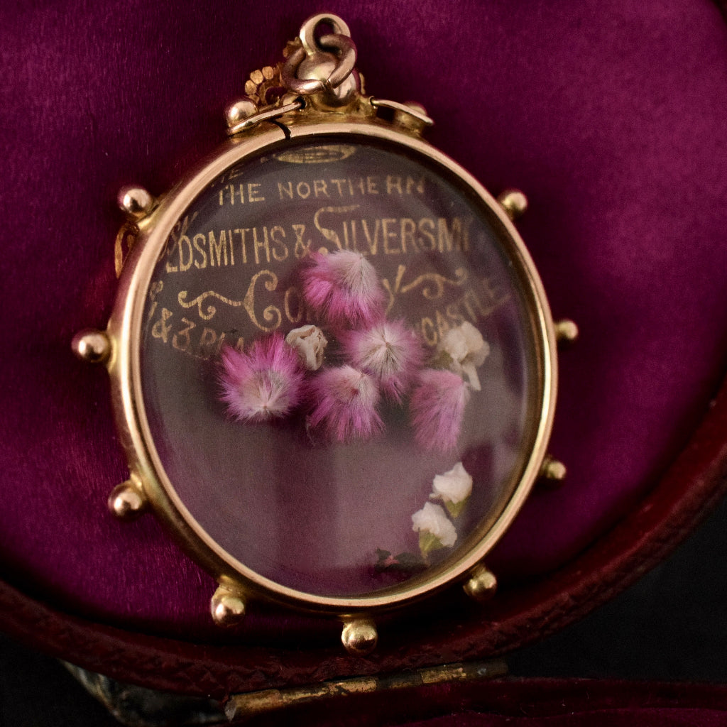 Antique Edwardian 9ct Rose Gold Double Sided Photo Locket Circa 1910 by Willis & Sons
