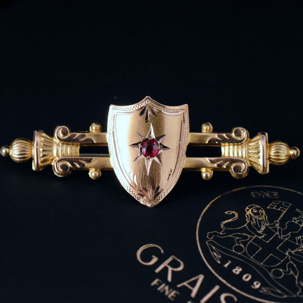 Antique Australian 9ct Rose Gold ‘Bloomed’ Brooch By Mackay and Co. Circa 1905