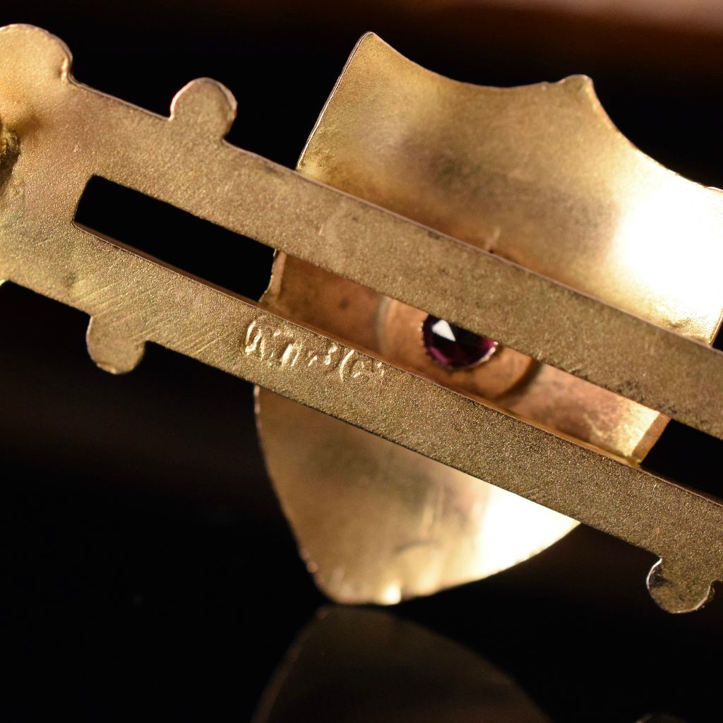Antique Australian 9ct Rose Gold ‘Bloomed’ Brooch By Mackay and Co. Circa 1905