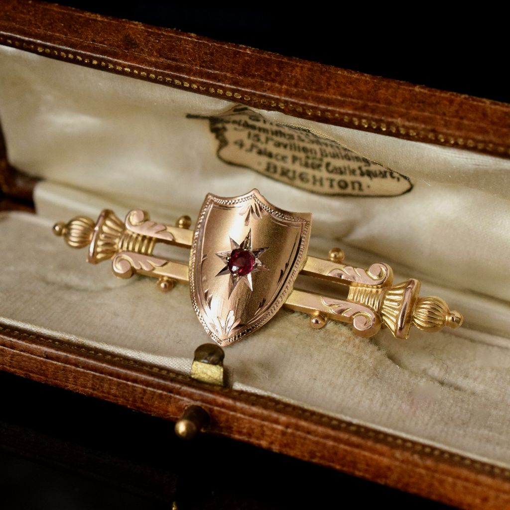 Antique Australian 9ct Rose Gold ‘Bloomed’ Brooch By Mackay and Co. Circa 1905