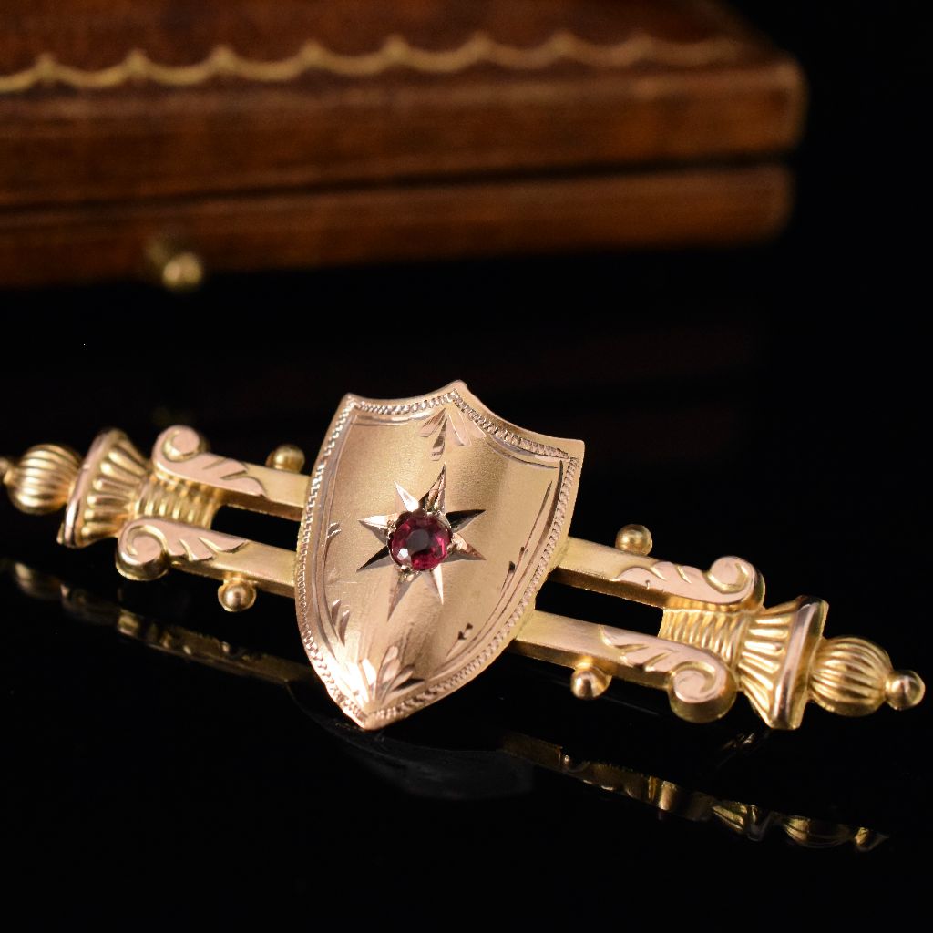 Antique Australian 9ct Rose Gold ‘Bloomed’ Brooch By Mackay and Co. Circa 1905