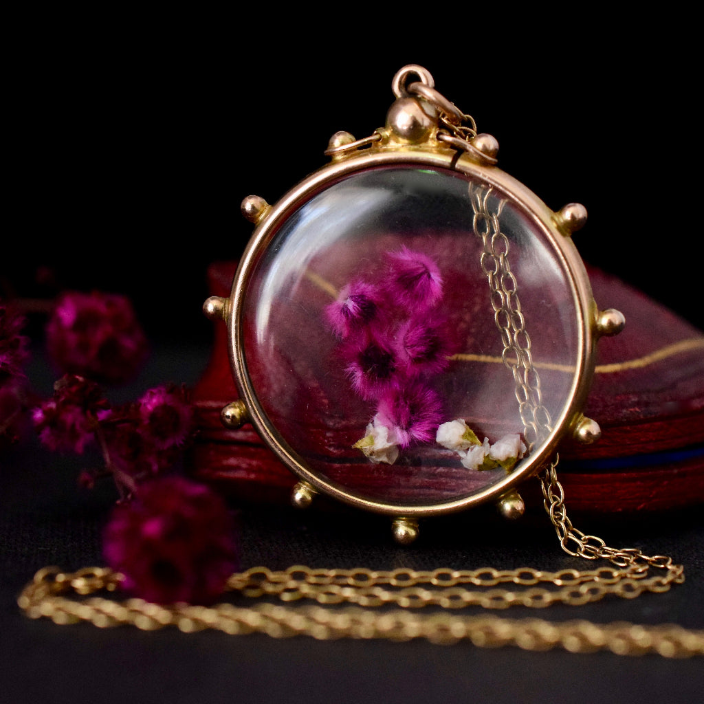 Antique Edwardian 9ct Rose Gold Double Sided Photo Locket Circa 1910 by Willis & Sons