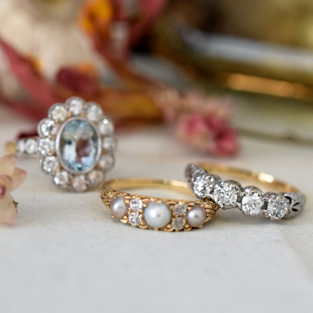 Antique Edwardian / Art Deco Era 18ct Yellow Gold / Platinum Diamond Ring 0.80ct Circa 1915