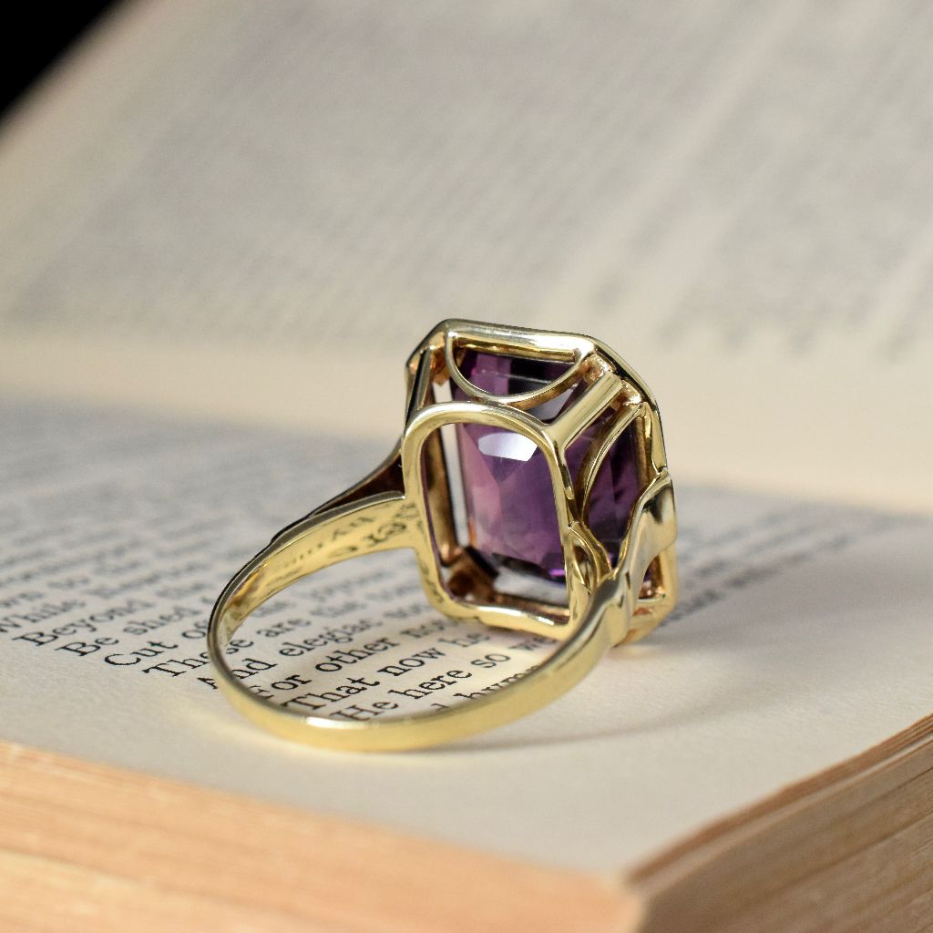 Vintage 15ct Yellow Gold Amethyst Ring