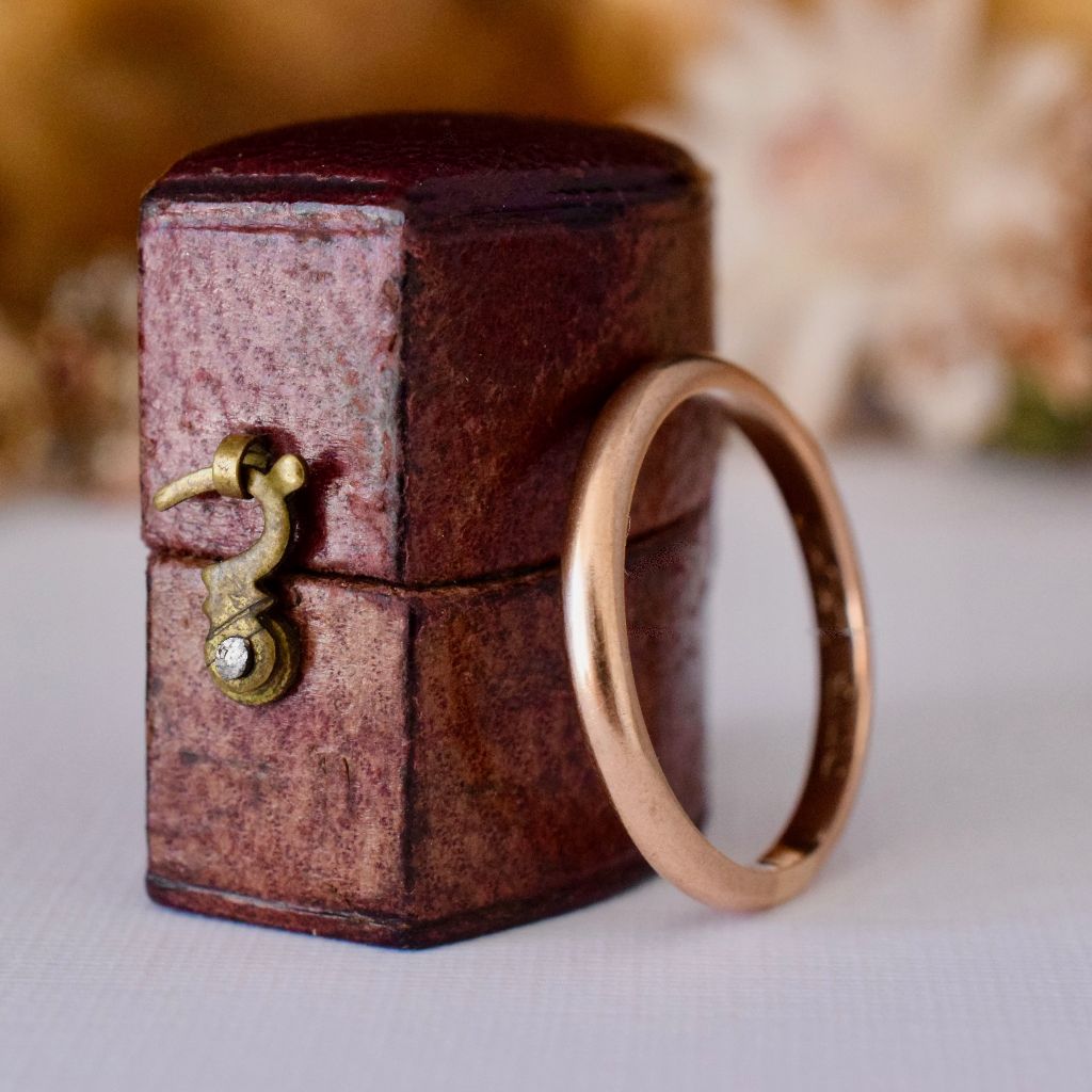 Antique Edwardian 9ct Rose Gold Wedder/Band by William Dunkling