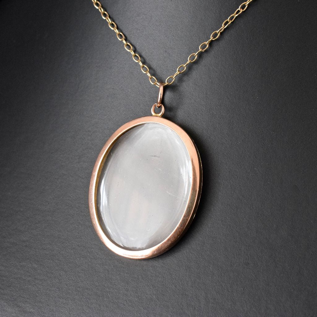 Charming Edwardian 9ct Rose Gold Picture Locket circa 1915