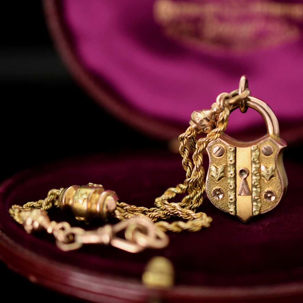 Antique Victorian Rolled Gold Albertina Bracelet Circa 1900
