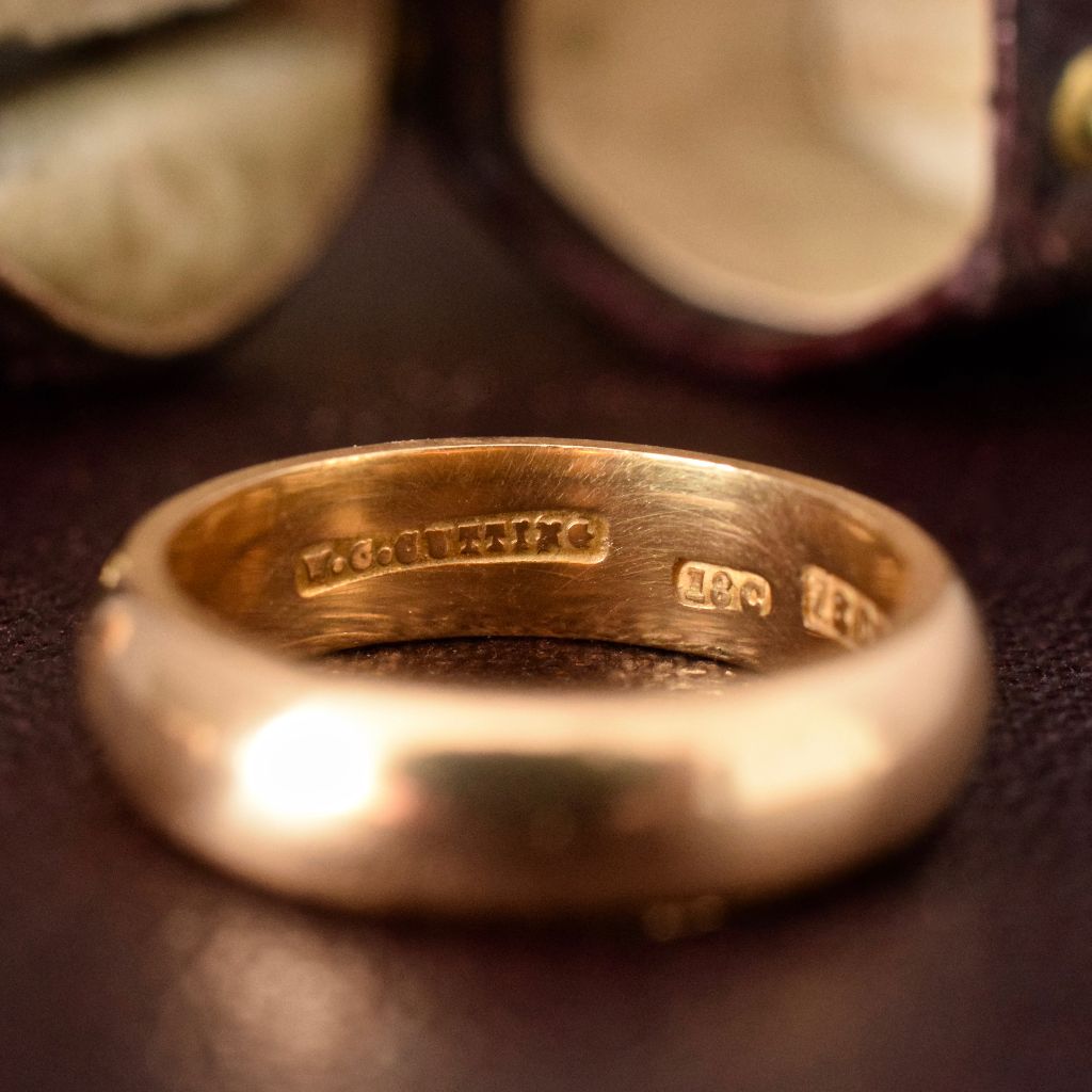 Antique 18ct Gold Australian Wide Heavy Yellow Gold Ring