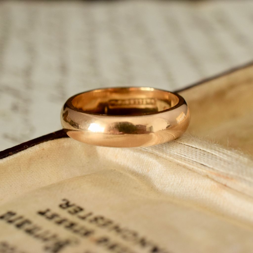 Antique 18ct Gold Australian Wide Heavy Yellow Gold Ring