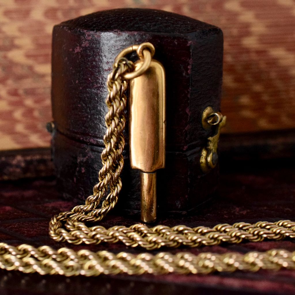 Antique 9ct Yellow Gold Novelty ‘Cricket Bat’ Watch Key Winder Circa 1870